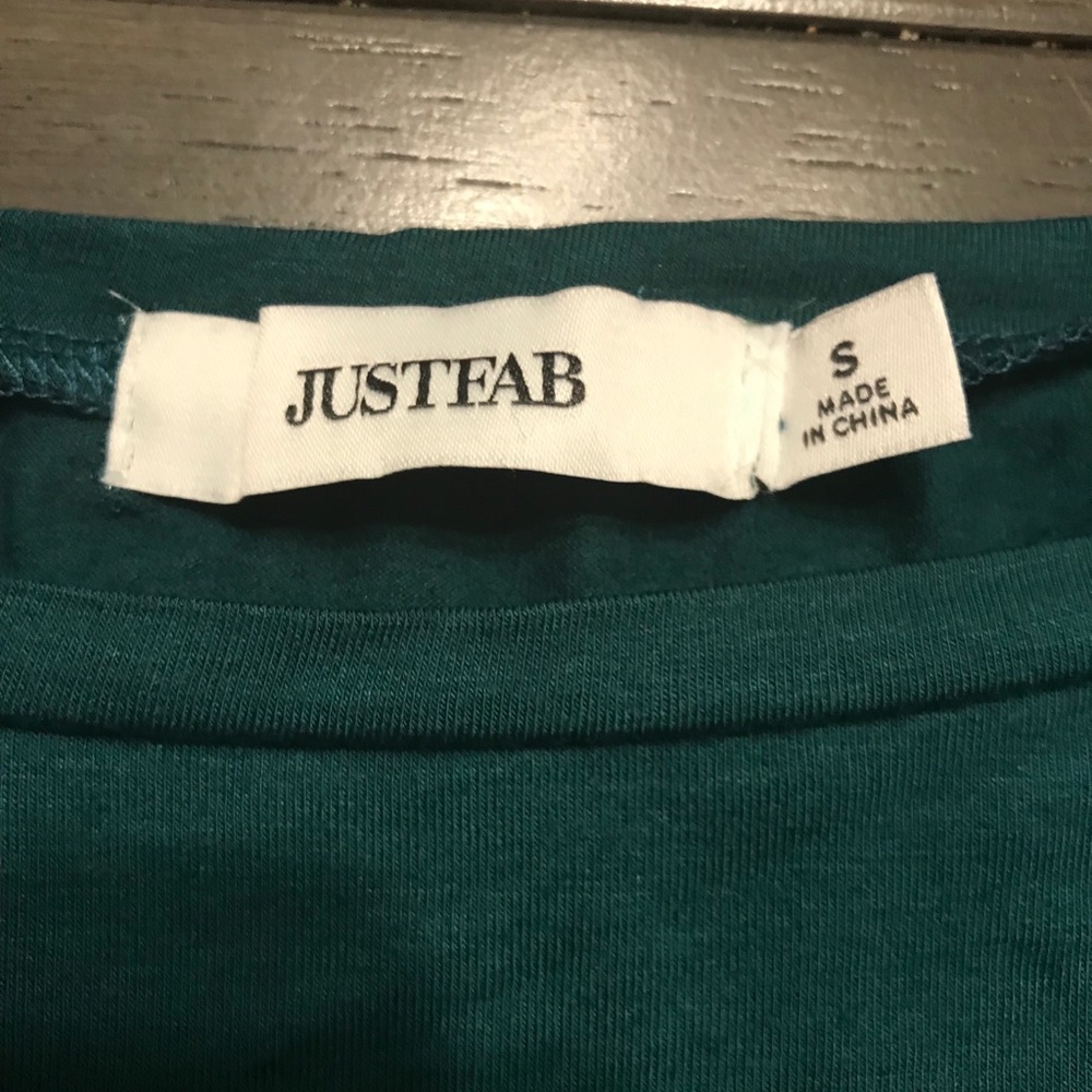Green Off the Shoulder Tee - Picture 4 of 4
